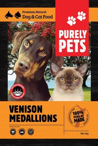 Purely Pets Venison Medallions - Tuck In Healthy Pet Food & Animal Natural Health Supplies