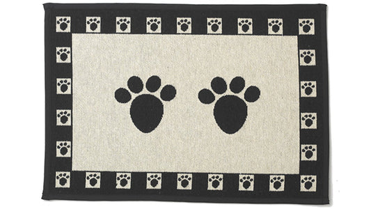 Tapestry Black Paws Placemat - Tuck In Healthy Pet Food & Animal Natural Health Supplies