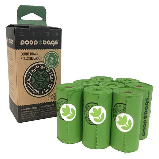The Original Poop Bags - Countdown Rolls 15 x 8 - Tuck In Healthy Pet Food & Animal Natural Health Supplies