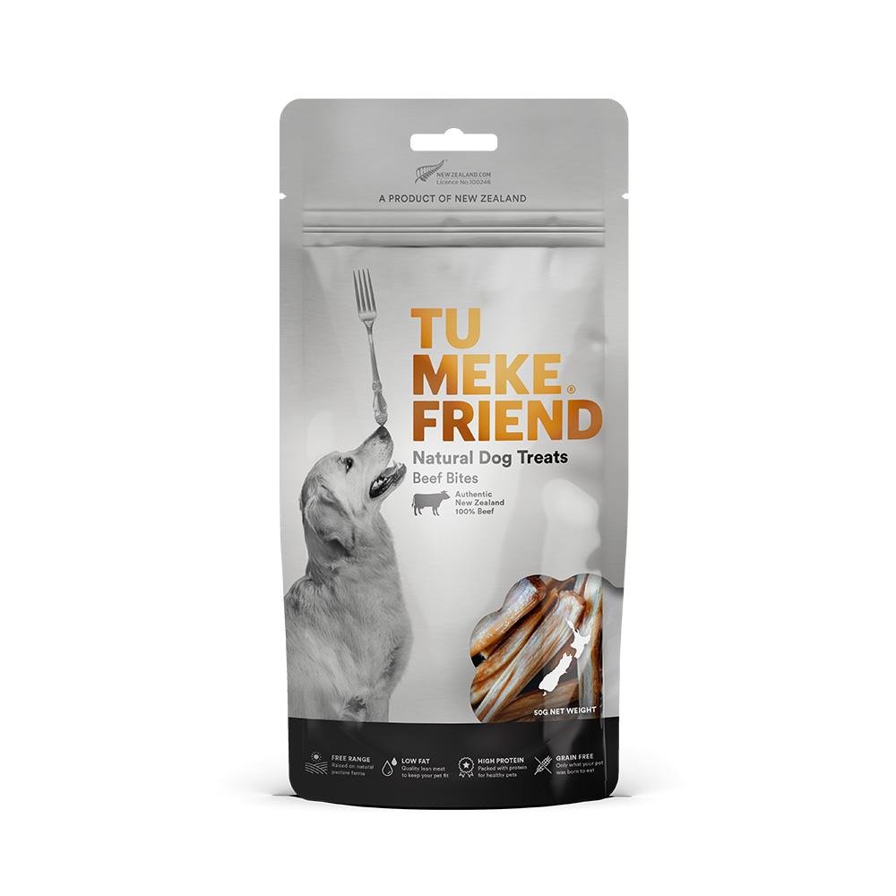 Tu Meke Air-Dried Treats Beef Pizzle Bites - 50g - Tuck In Healthy Pet Food & Animal Natural Health Supplies