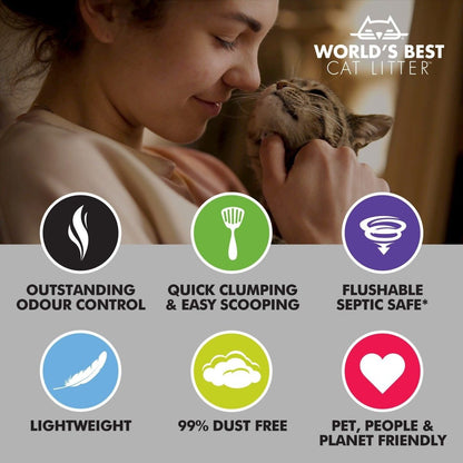 World's Best Cat Litter - Low Tracking & Dust Control - Tuck In Healthy Pet Food & Animal Natural Health Supplies