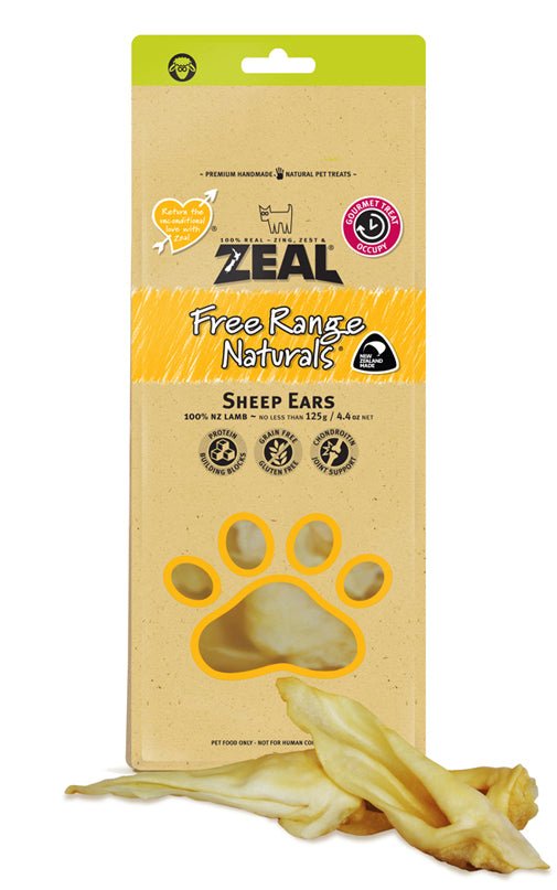 Zeal Sheep Ears - 125g - Tuck In Healthy Pet Food & Animal Natural Health Supplies