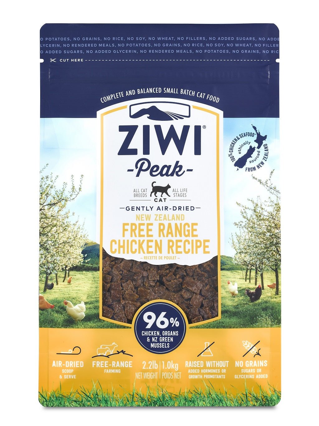 ZIWI® Peak Air-Dried Free-Range Chicken Recipe for Cats - Tuck In Healthy Pet Food & Animal Natural Health Supplies