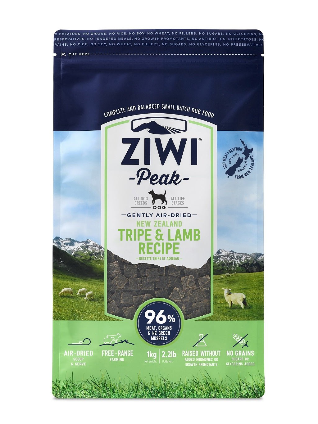 ZIWI® Peak Air-Dried Tripe & Lamb Recipe for Dogs - Tuck In Healthy Pet Food & Animal Natural Health Supplies
