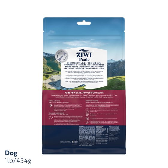 Ziwi Peak Air Dried Venison for Dogs - Tuck In Healthy Pet Food & Animal Natural Health Supplies